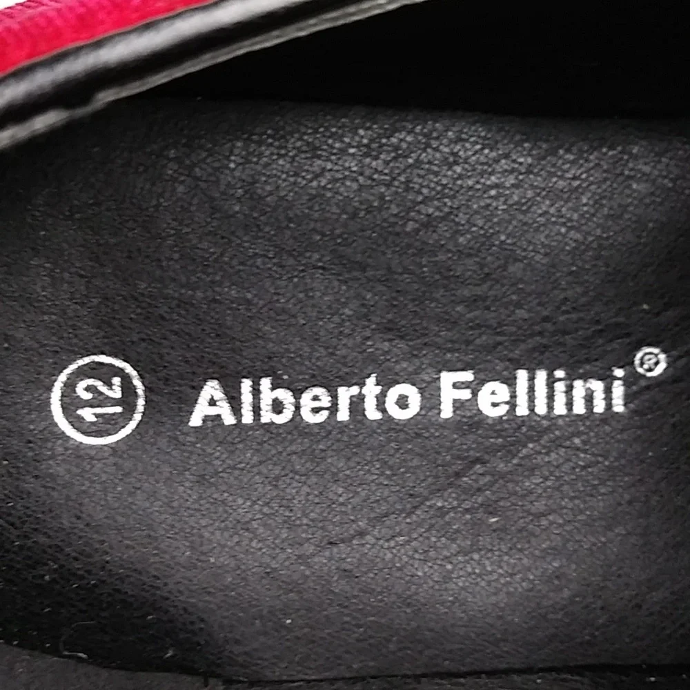 Alberto Fellini Sparko Size 12 Men's Loafers Shoes Red Velour